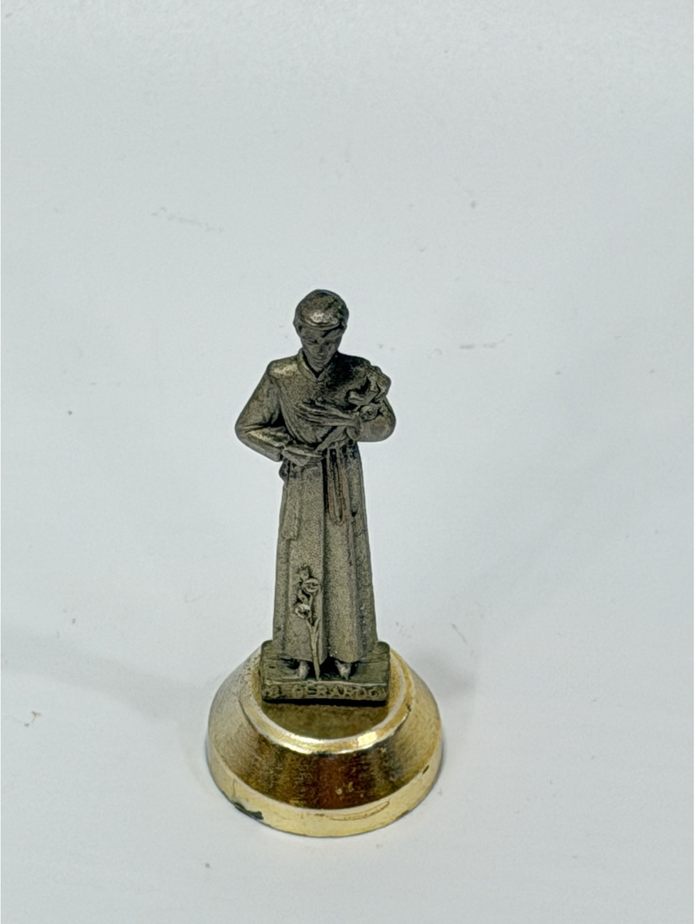 Vintage St Gerard Figurine Mini Set Metal Pocket Statue magnetic